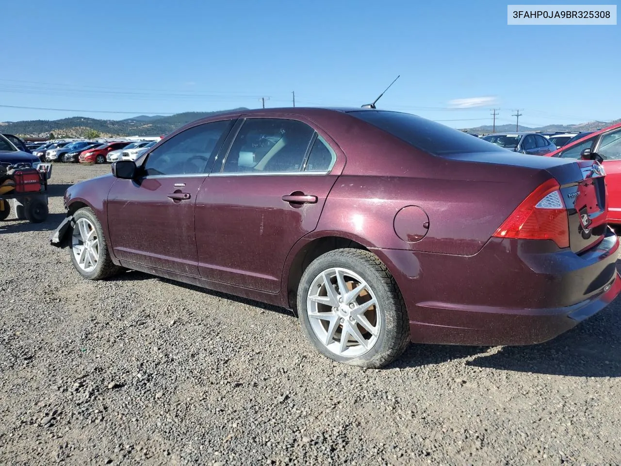 2011 Ford Fusion Sel VIN: 3FAHP0JA9BR325308 Lot: 68510864