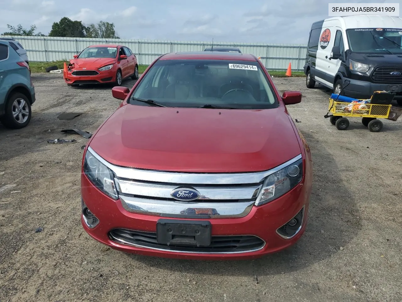 2011 Ford Fusion Sel VIN: 3FAHP0JA5BR341909 Lot: 69629414