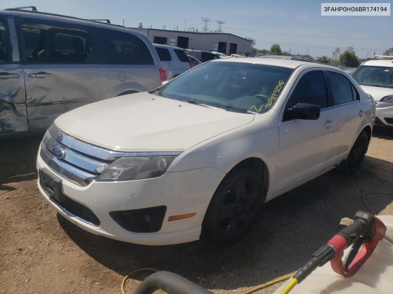 2011 Ford Fusion Se VIN: 3FAHP0HG6BR174194 Lot: 69873254