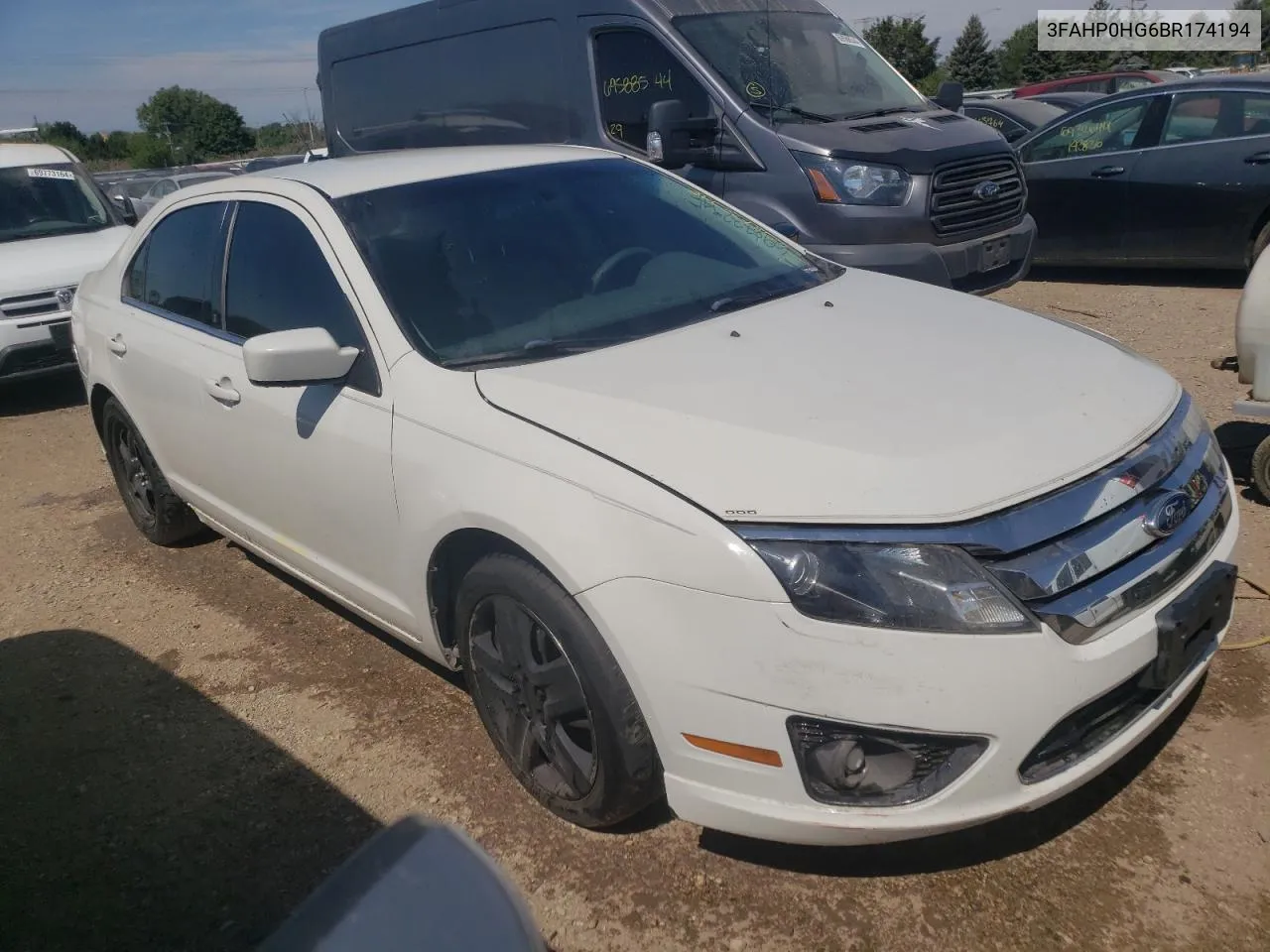 2011 Ford Fusion Se VIN: 3FAHP0HG6BR174194 Lot: 69873254