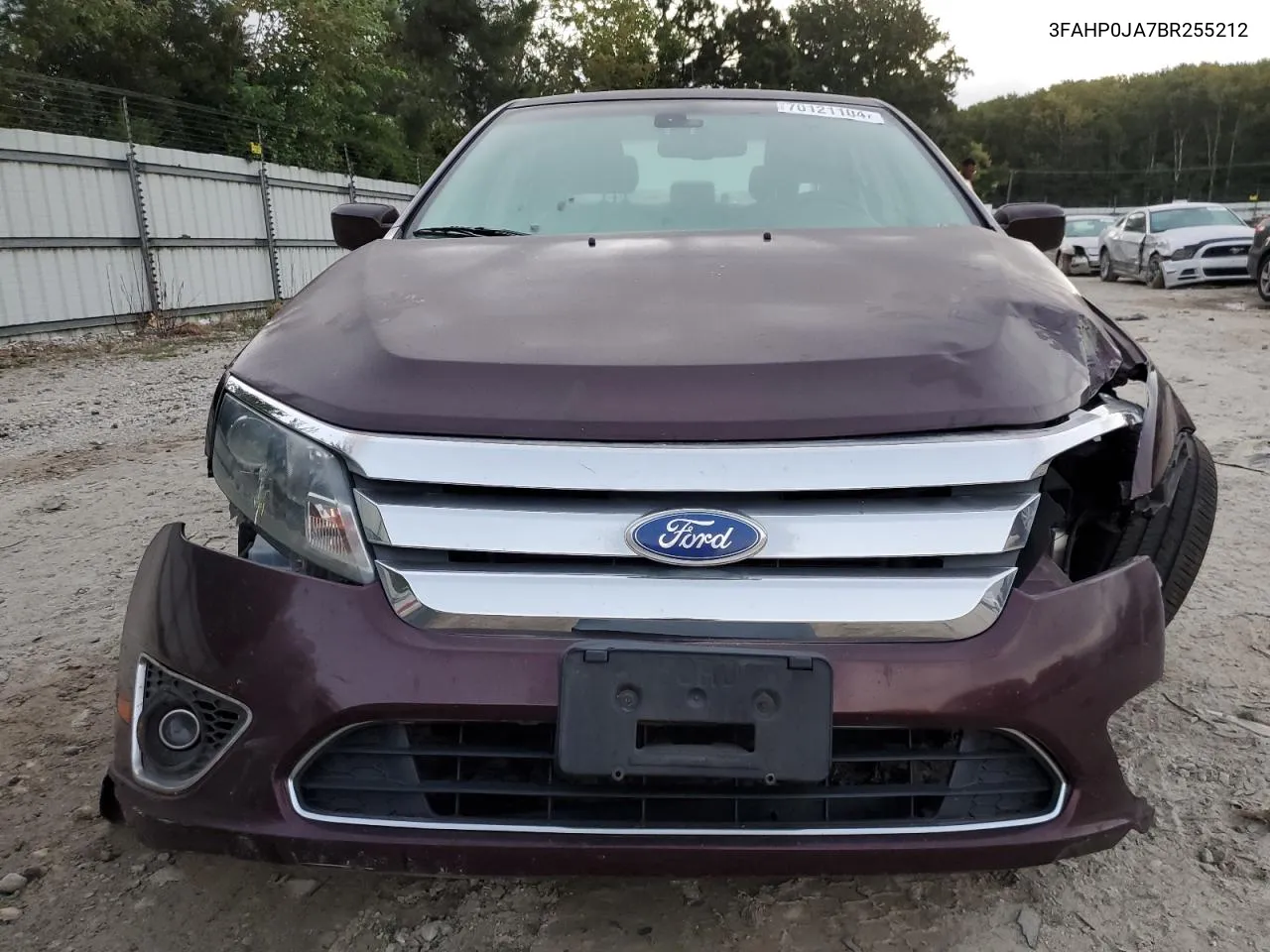 2011 Ford Fusion Sel VIN: 3FAHP0JA7BR255212 Lot: 70121104