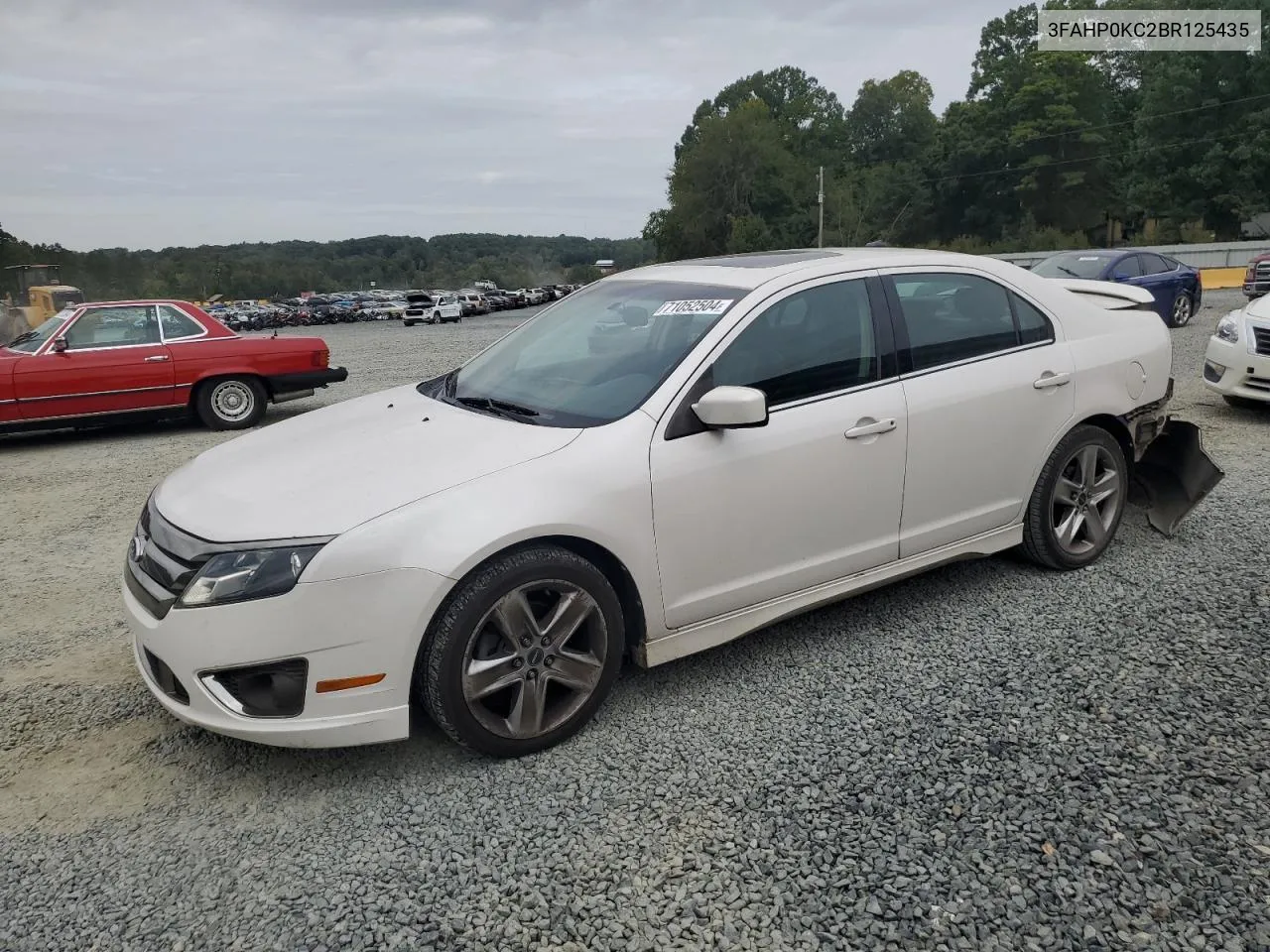 2011 Ford Fusion Sport VIN: 3FAHP0KC2BR125435 Lot: 71052504