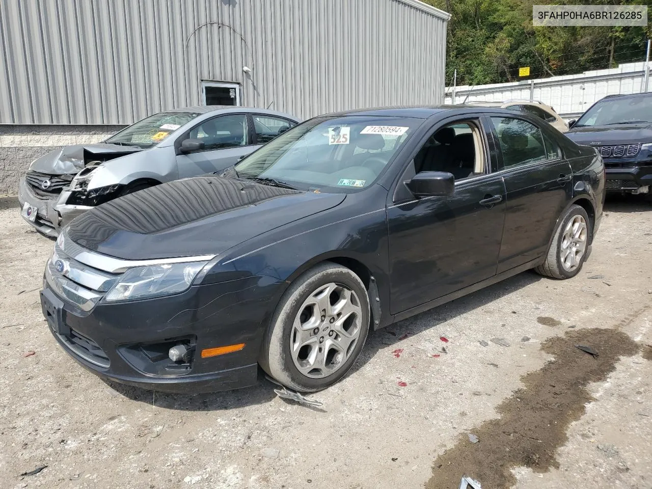 2011 Ford Fusion Se VIN: 3FAHP0HA6BR126285 Lot: 71280594