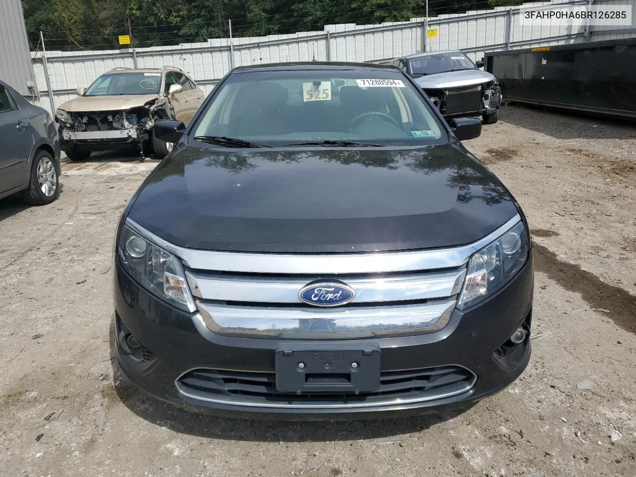 2011 Ford Fusion Se VIN: 3FAHP0HA6BR126285 Lot: 71280594