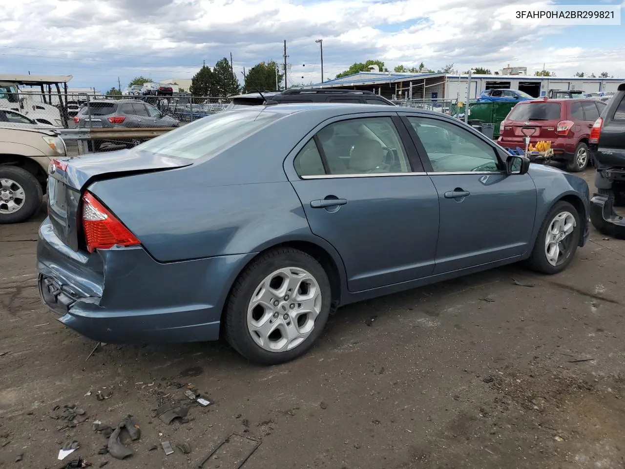 3FAHP0HA2BR299821 2011 Ford Fusion Se