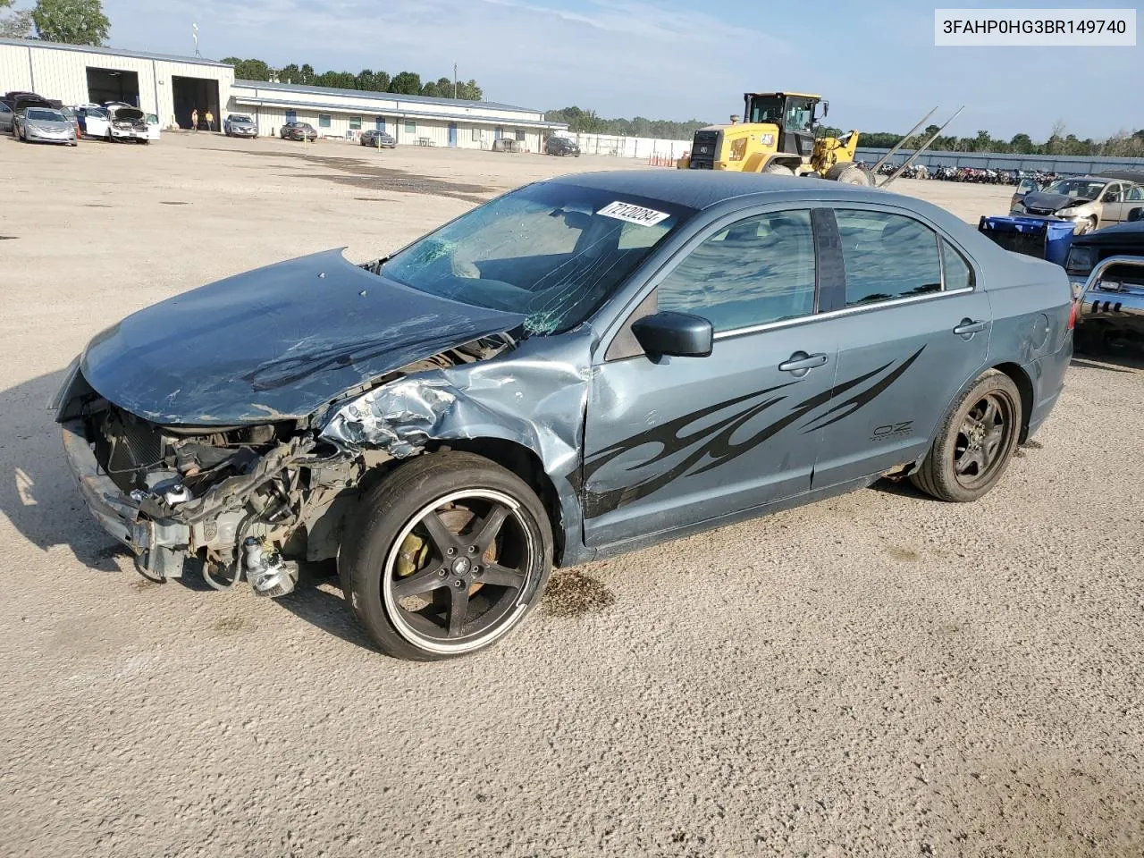 2011 Ford Fusion Se VIN: 3FAHP0HG3BR149740 Lot: 72120284