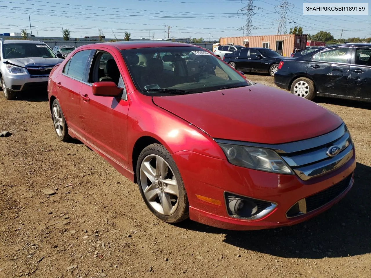 2011 Ford Fusion Sport VIN: 3FAHP0KC5BR189159 Lot: 72404904