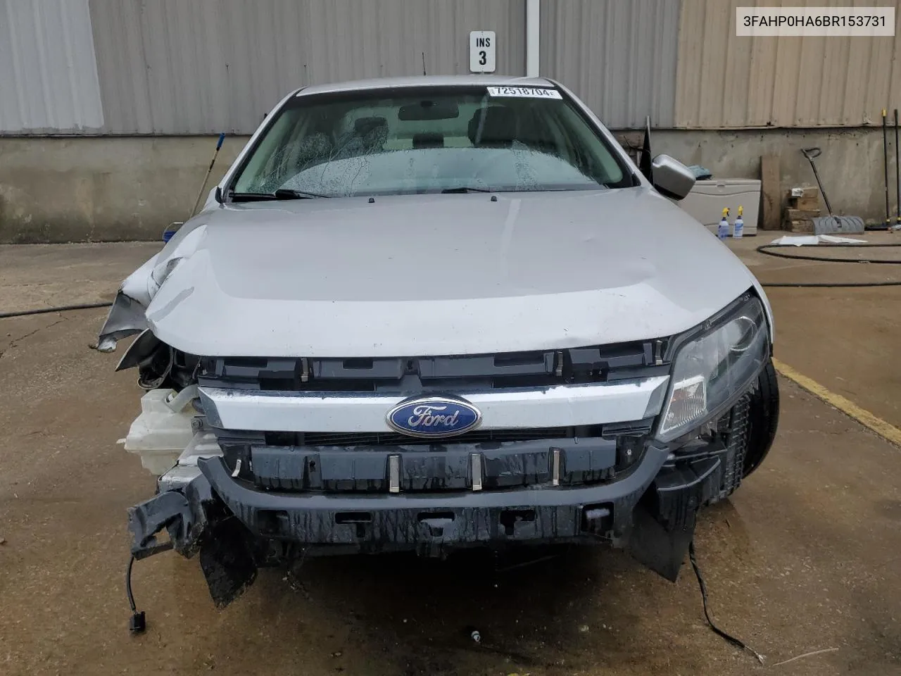 2011 Ford Fusion Se VIN: 3FAHP0HA6BR153731 Lot: 72518704