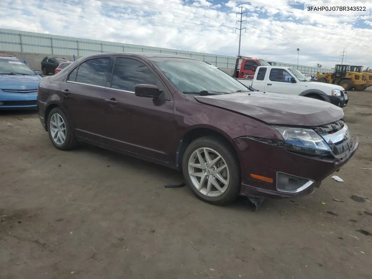 2011 Ford Fusion Sel VIN: 3FAHP0JG7BR343522 Lot: 72541454