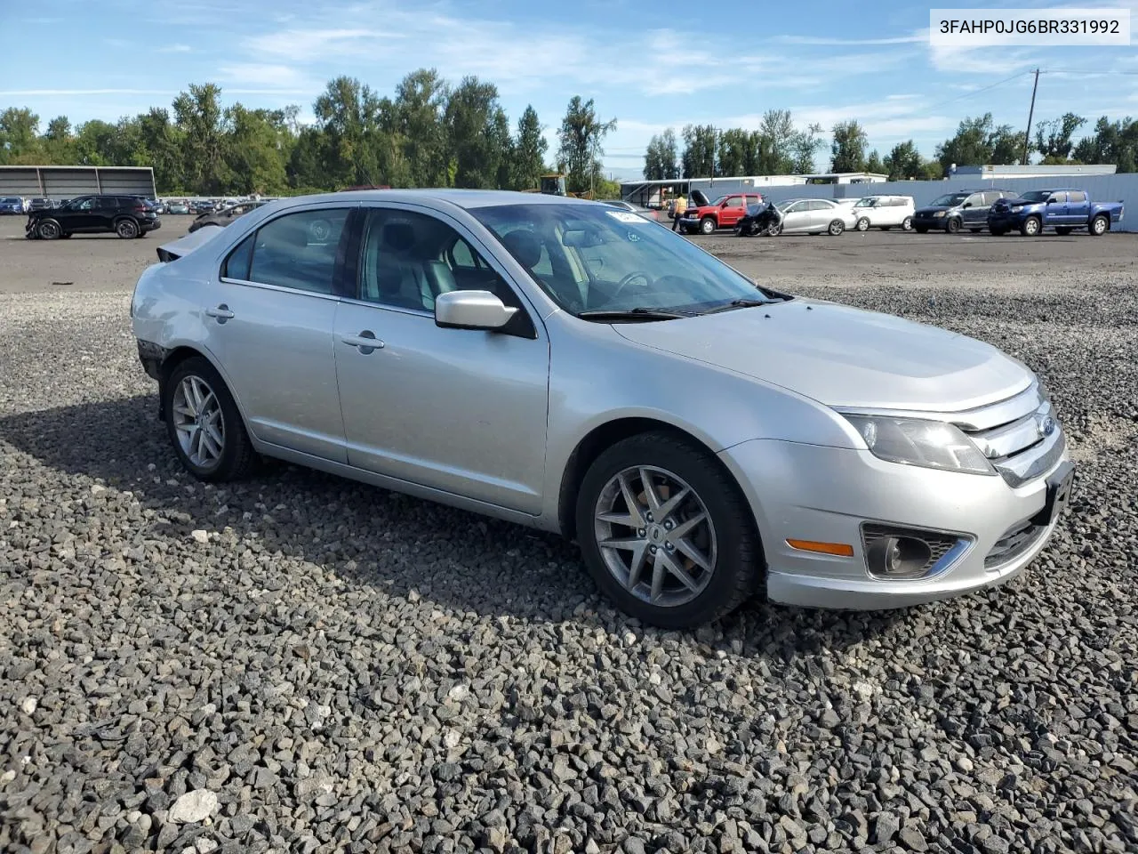 2011 Ford Fusion Sel VIN: 3FAHP0JG6BR331992 Lot: 72547914