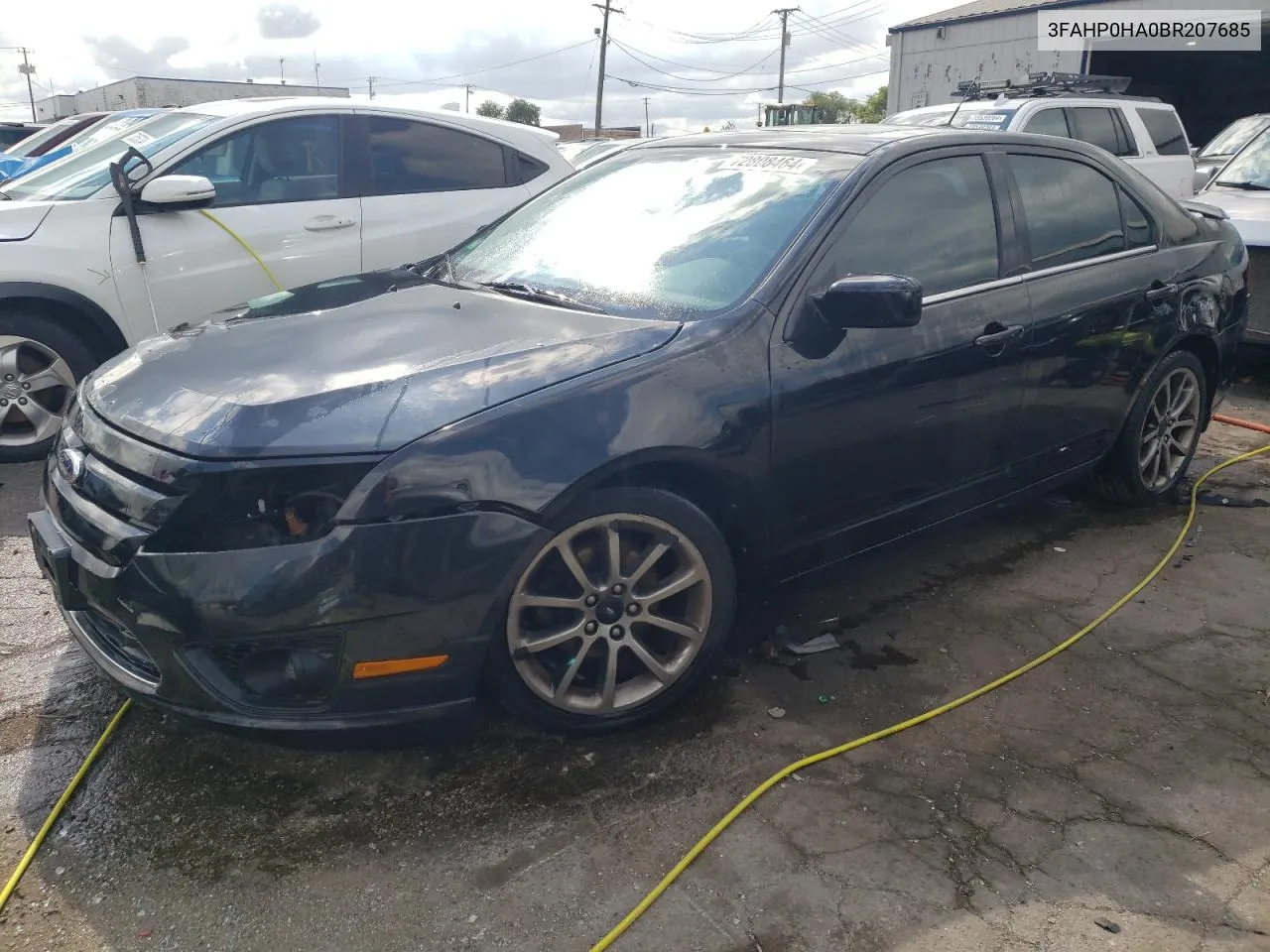 2011 Ford Fusion Se VIN: 3FAHP0HA0BR207685 Lot: 72808464