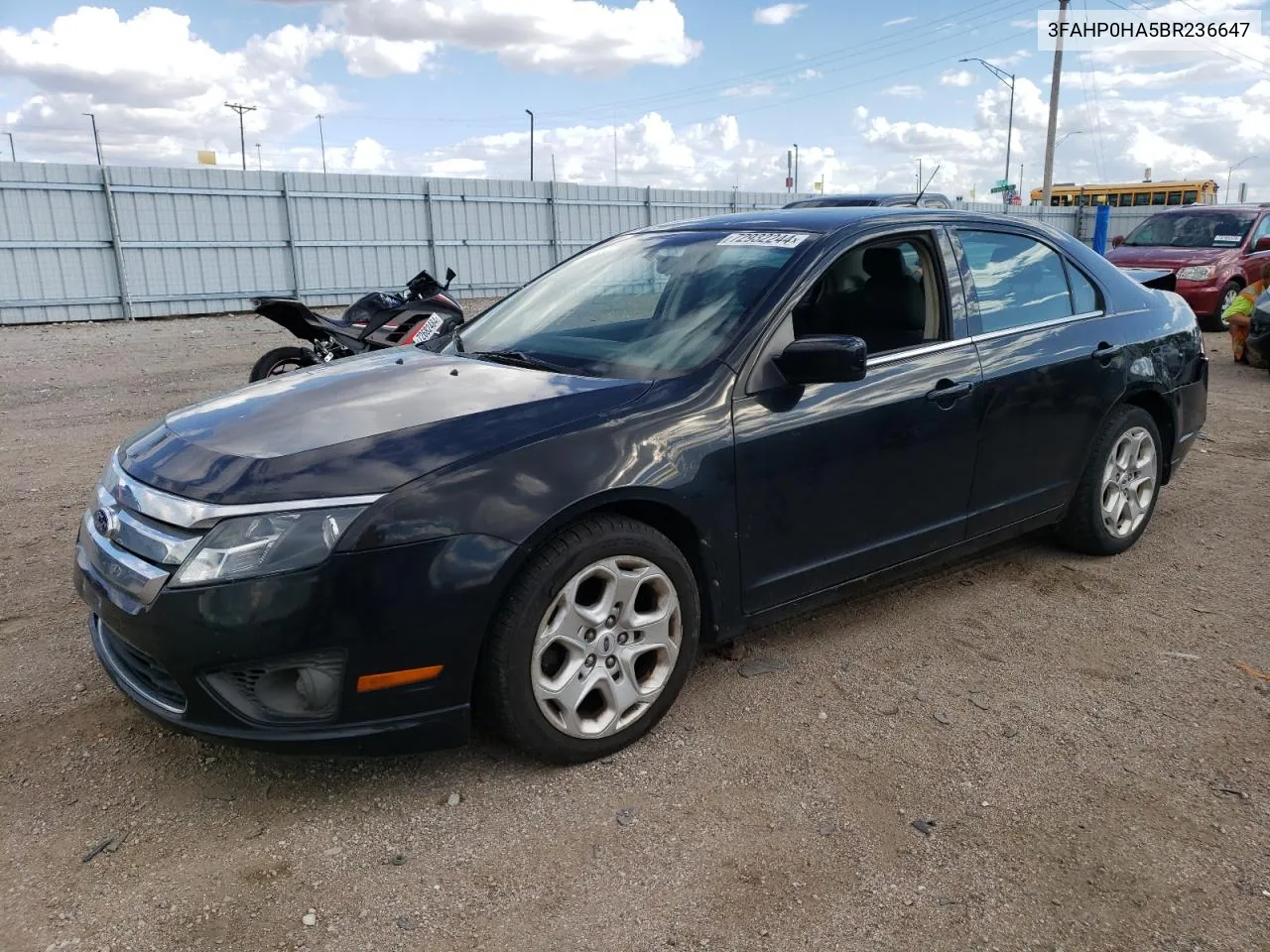 3FAHP0HA5BR236647 2011 Ford Fusion Se