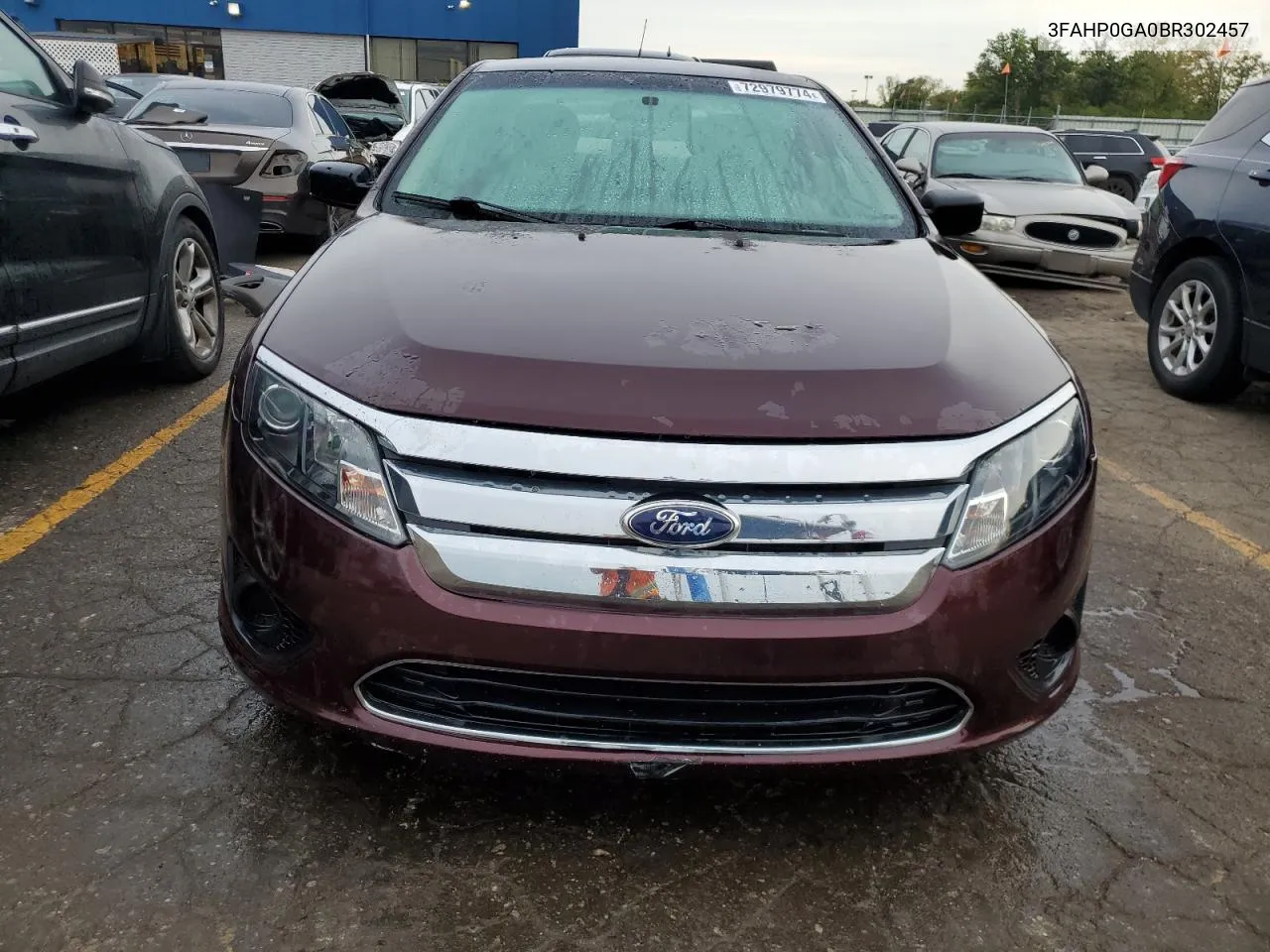 2011 Ford Fusion S VIN: 3FAHP0GA0BR302457 Lot: 72979774