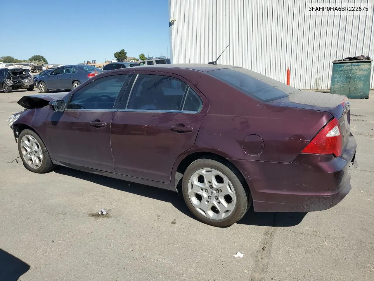 2011 Ford Fusion Se VIN: 3FAHP0HA6BR222675 Lot: 73004394