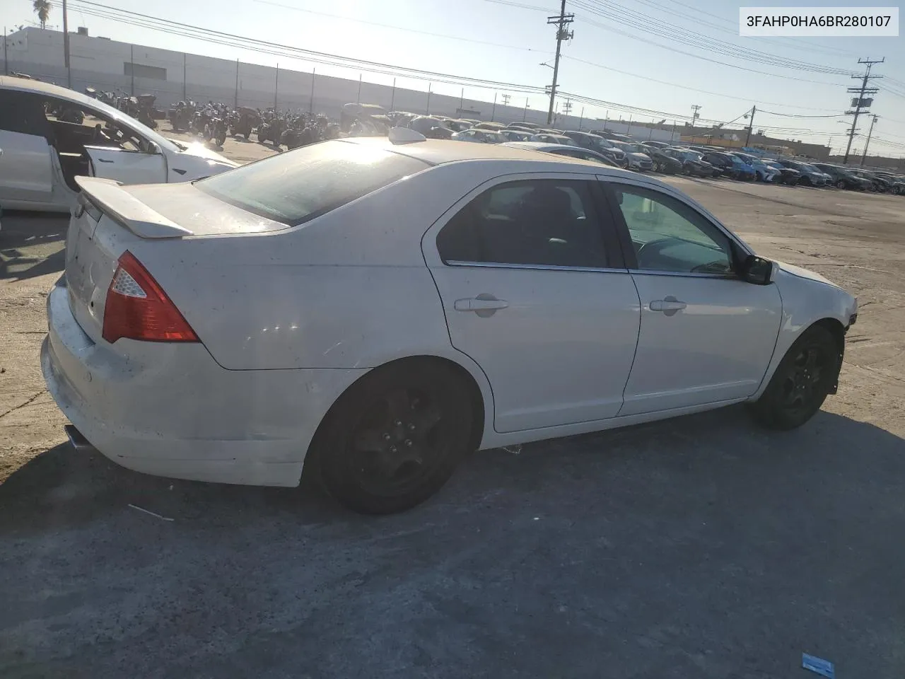 2011 Ford Fusion Se VIN: 3FAHP0HA6BR280107 Lot: 73556994