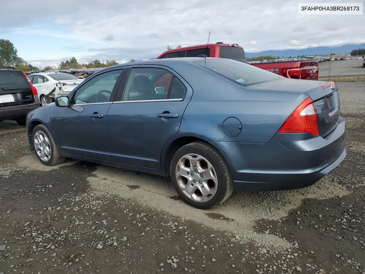 2011 Ford Fusion Se VIN: 3FAHP0HA3BR268173 Lot: 74446934