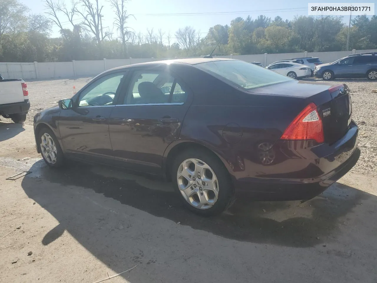 2011 Ford Fusion Se VIN: 3FAHP0HA3BR301771 Lot: 74575654