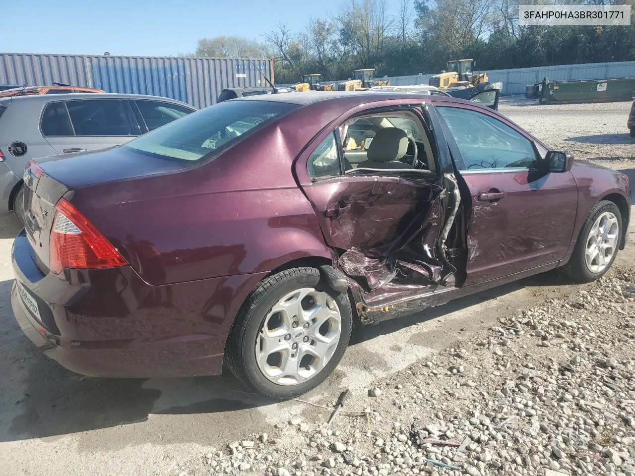 2011 Ford Fusion Se VIN: 3FAHP0HA3BR301771 Lot: 74575654