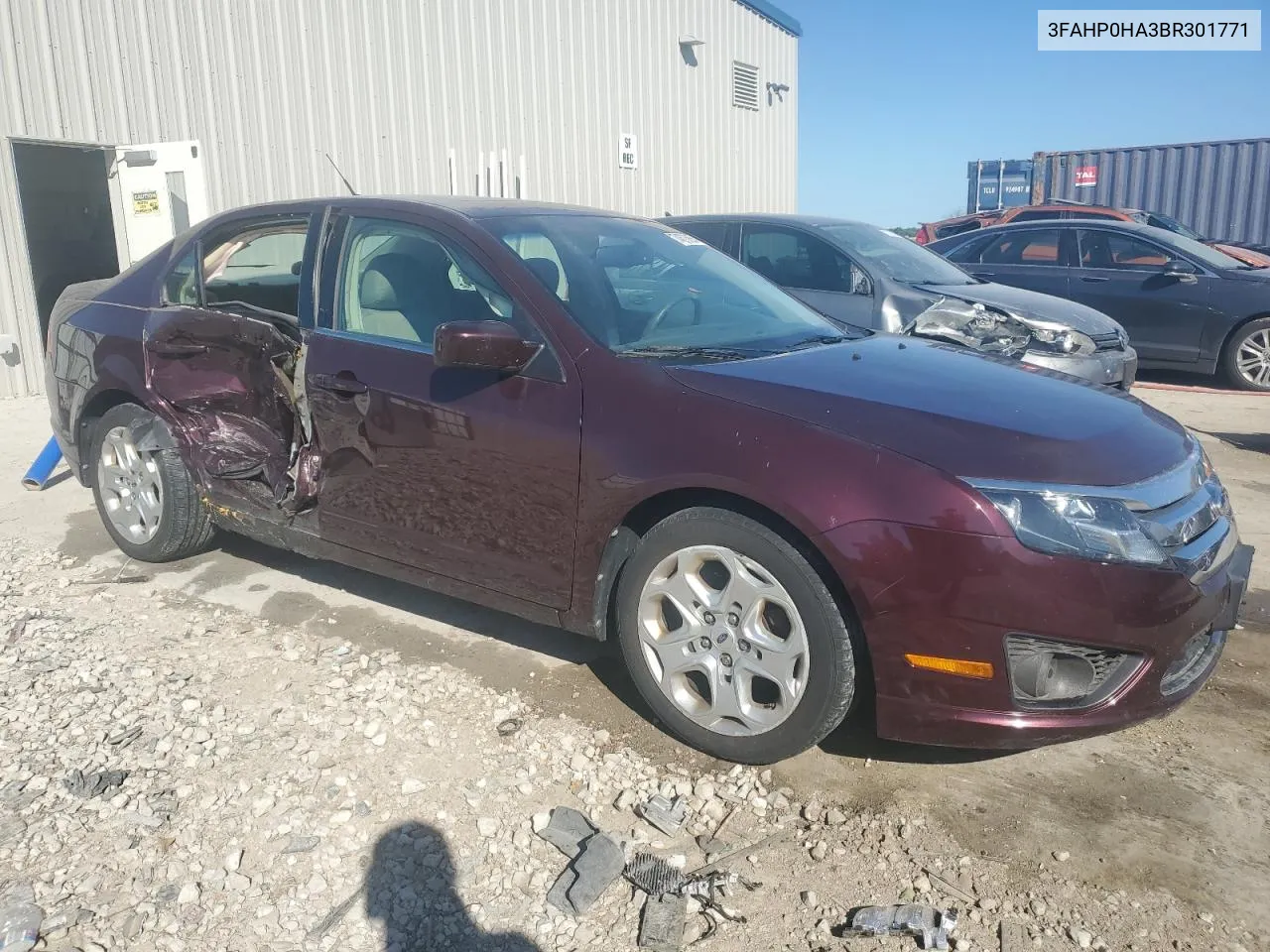 2011 Ford Fusion Se VIN: 3FAHP0HA3BR301771 Lot: 74575654