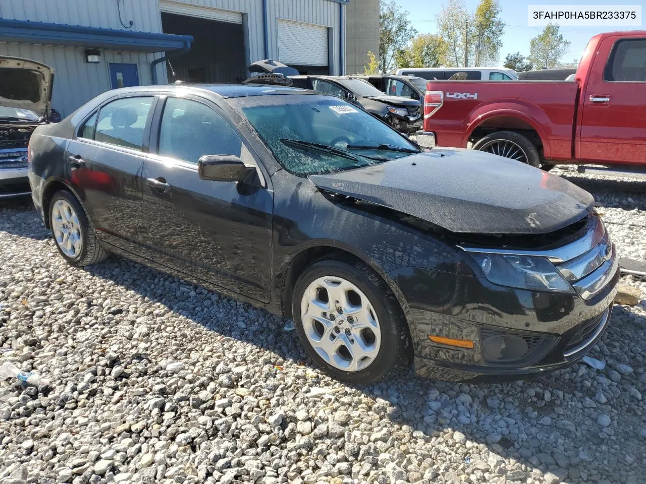 2011 Ford Fusion Se VIN: 3FAHP0HA5BR233375 Lot: 74586974