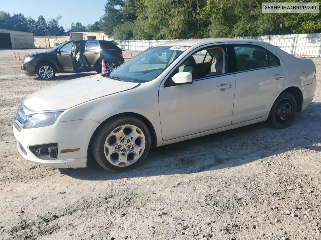 2011 Ford Fusion Se VIN: 3FAHP0HA4BR119240 Lot: 74604674