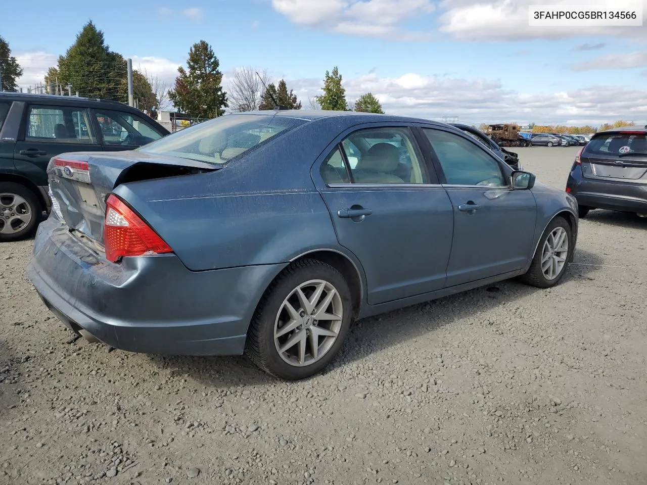 2011 Ford Fusion Sel VIN: 3FAHP0CG5BR134566 Lot: 75233234