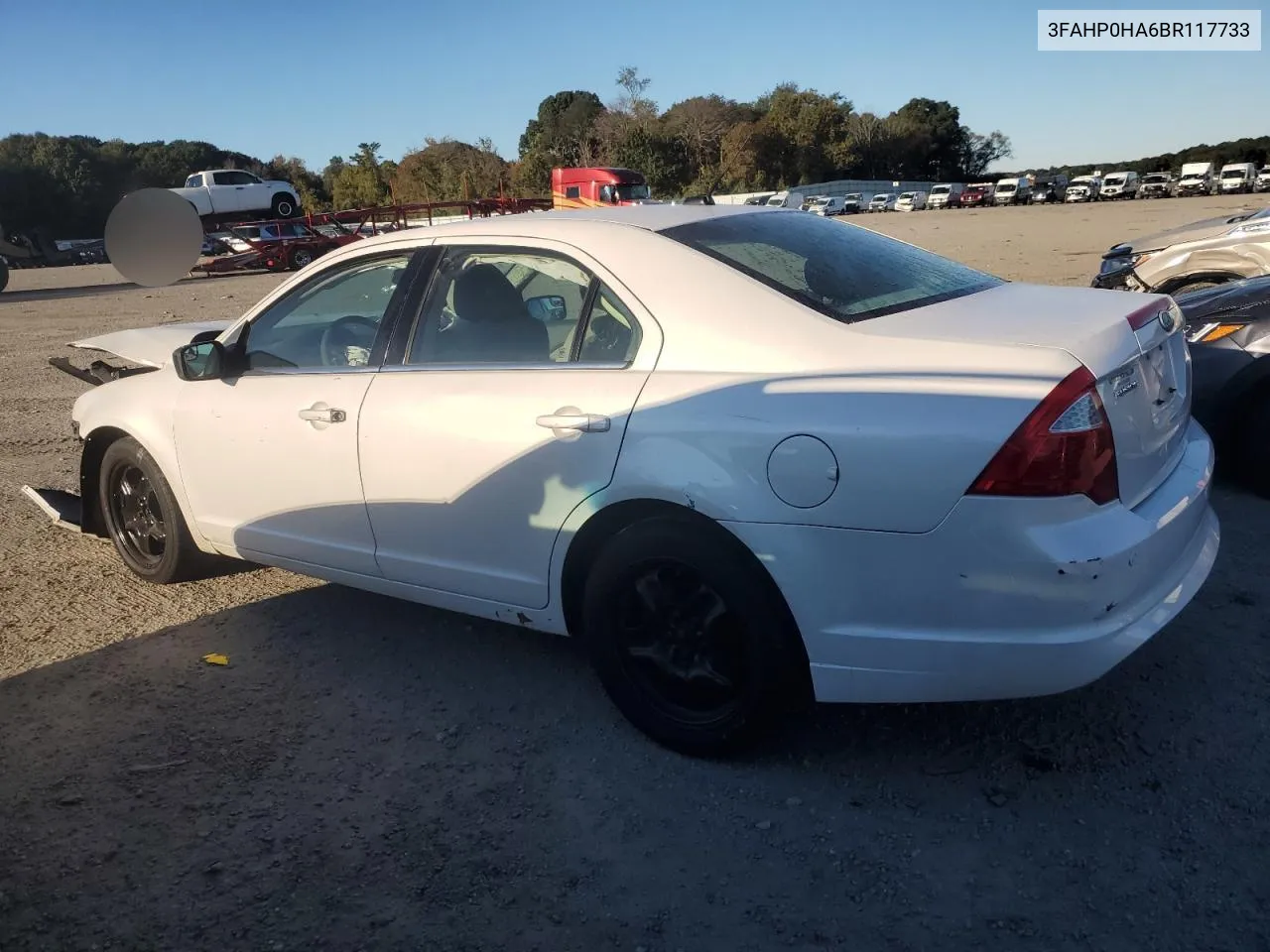 2011 Ford Fusion Se VIN: 3FAHP0HA6BR117733 Lot: 75478124