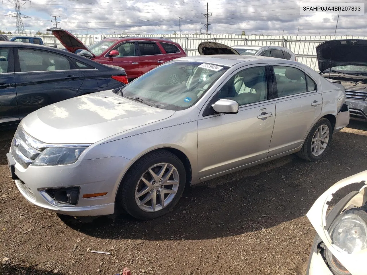 2011 Ford Fusion Sel VIN: 3FAHP0JA4BR207893 Lot: 75729034