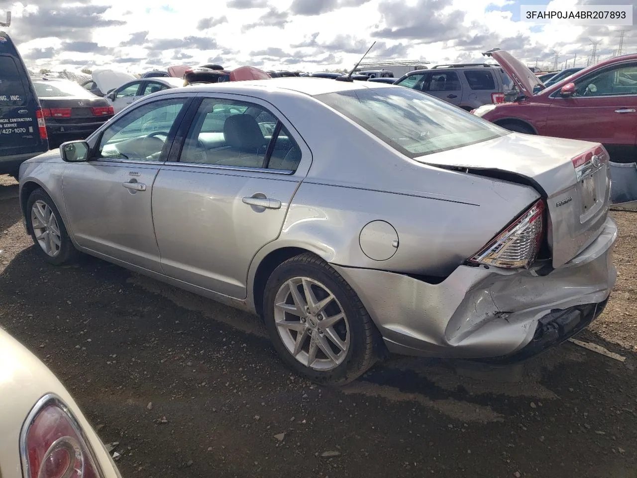 2011 Ford Fusion Sel VIN: 3FAHP0JA4BR207893 Lot: 75729034