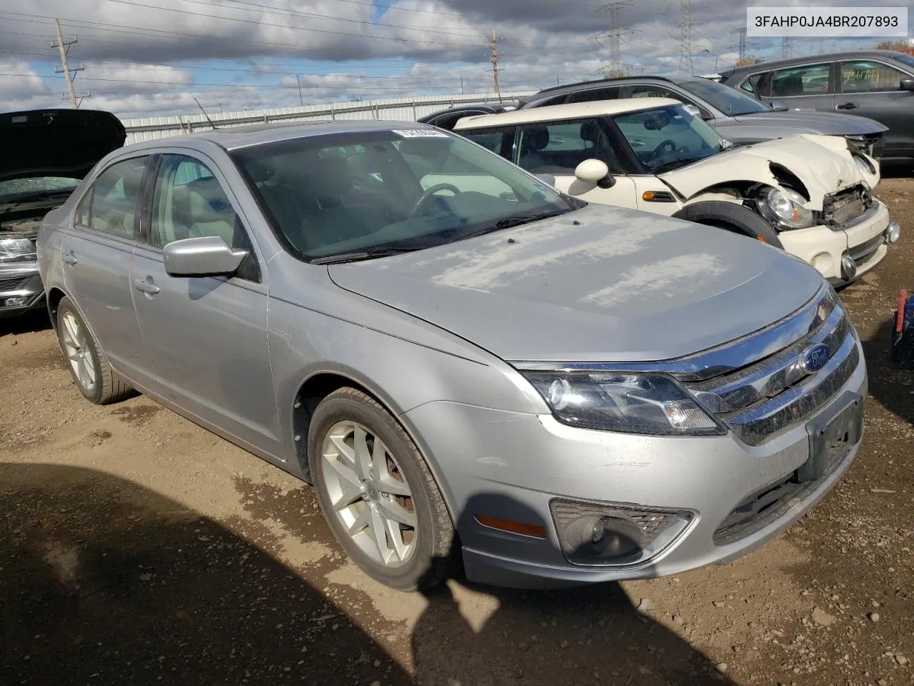 2011 Ford Fusion Sel VIN: 3FAHP0JA4BR207893 Lot: 75729034