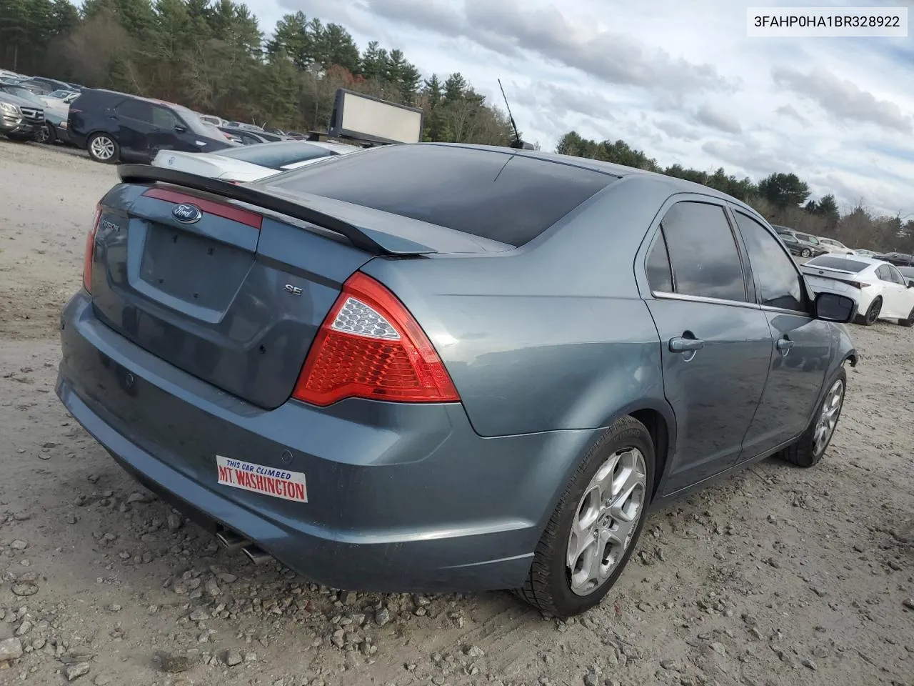 2011 Ford Fusion Se VIN: 3FAHP0HA1BR328922 Lot: 76516183