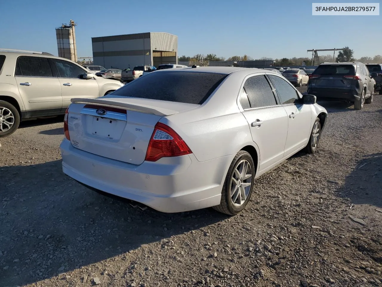 2011 Ford Fusion Sel VIN: 3FAHP0JA2BR279577 Lot: 76761084