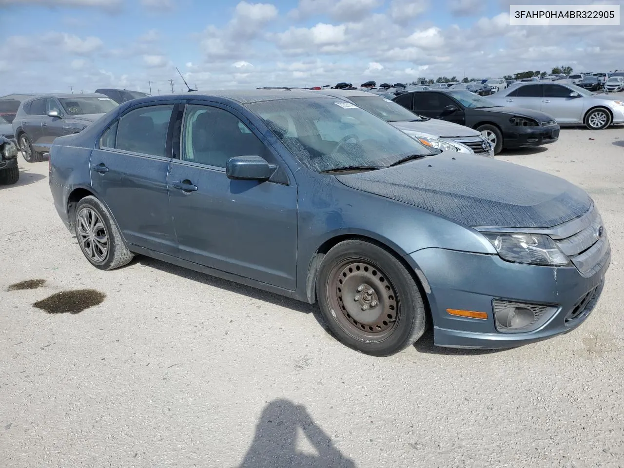 2011 Ford Fusion Se VIN: 3FAHP0HA4BR322905 Lot: 77323114