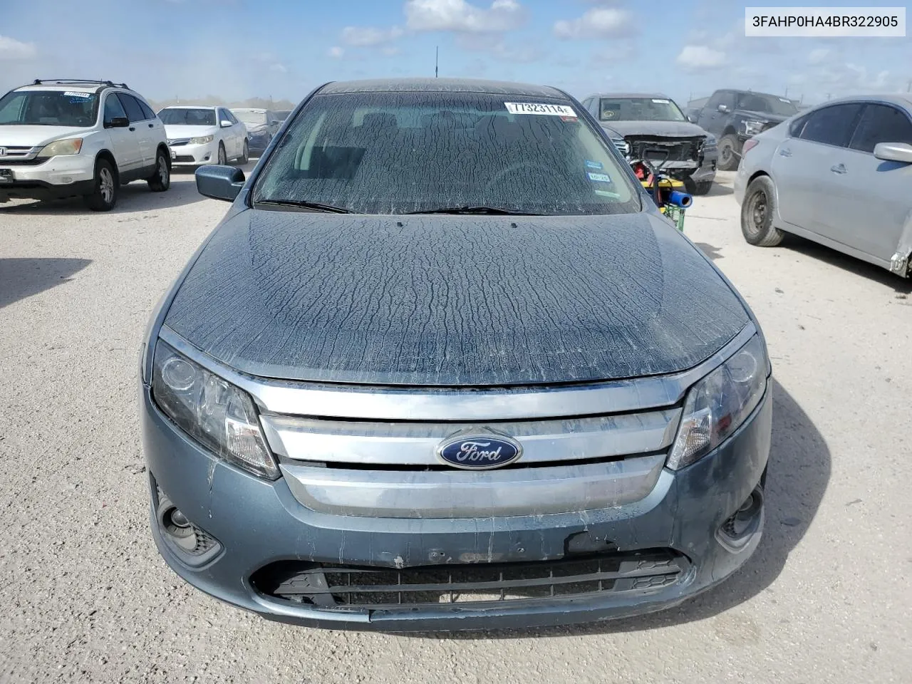 2011 Ford Fusion Se VIN: 3FAHP0HA4BR322905 Lot: 77323114