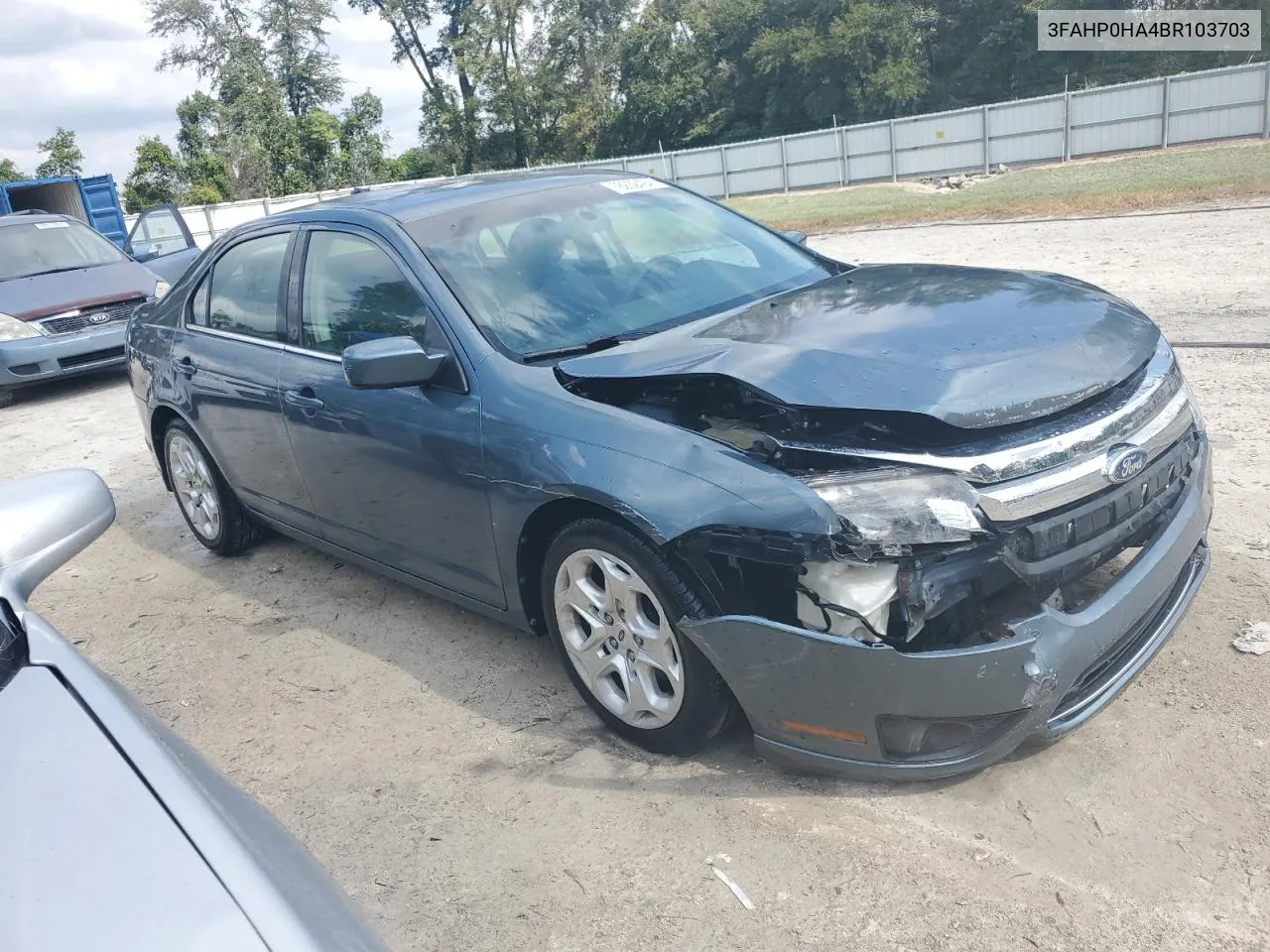 2011 Ford Fusion Se VIN: 3FAHP0HA4BR103703 Lot: 78232404