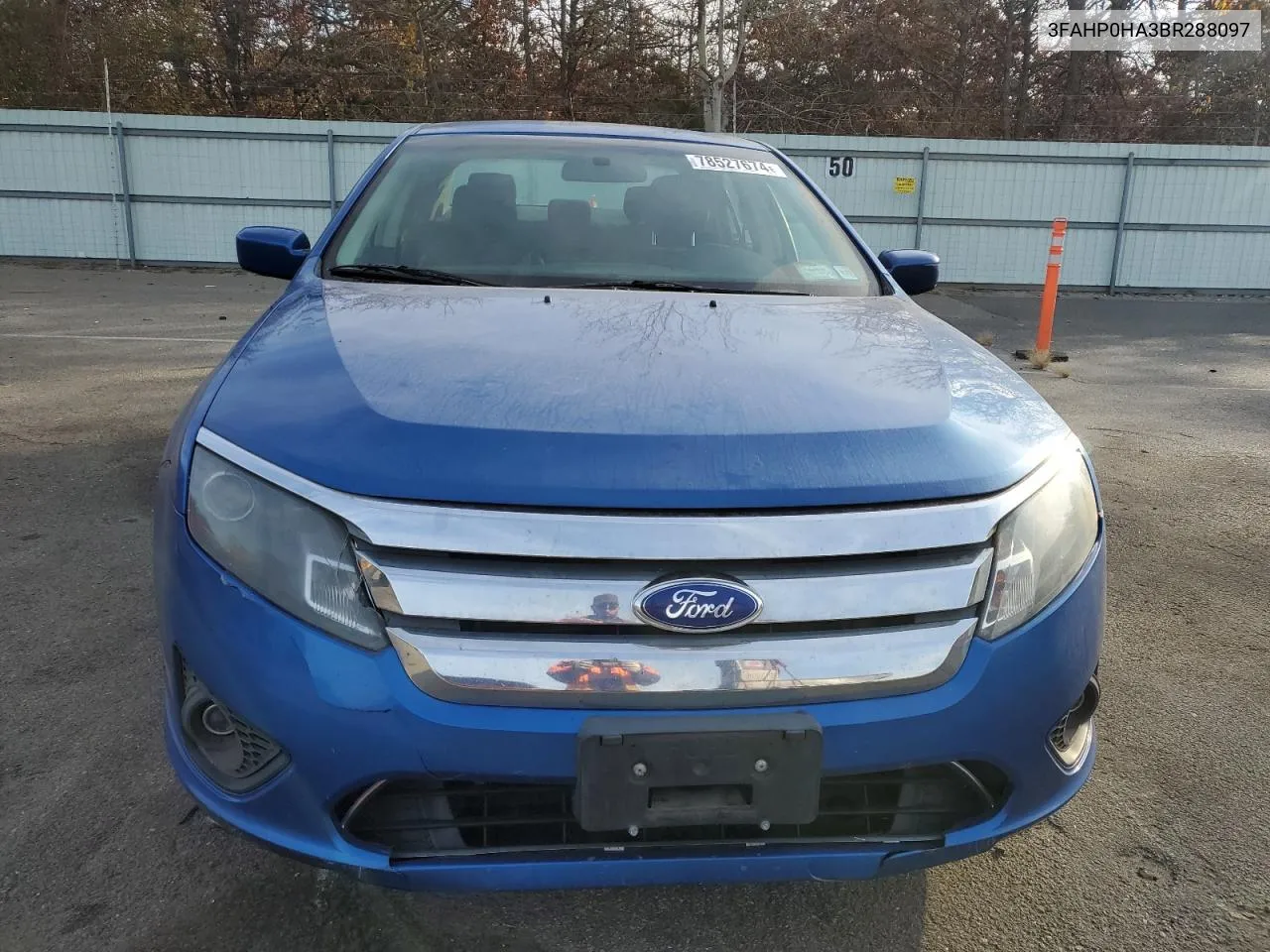 2011 Ford Fusion Se VIN: 3FAHP0HA3BR288097 Lot: 78527674