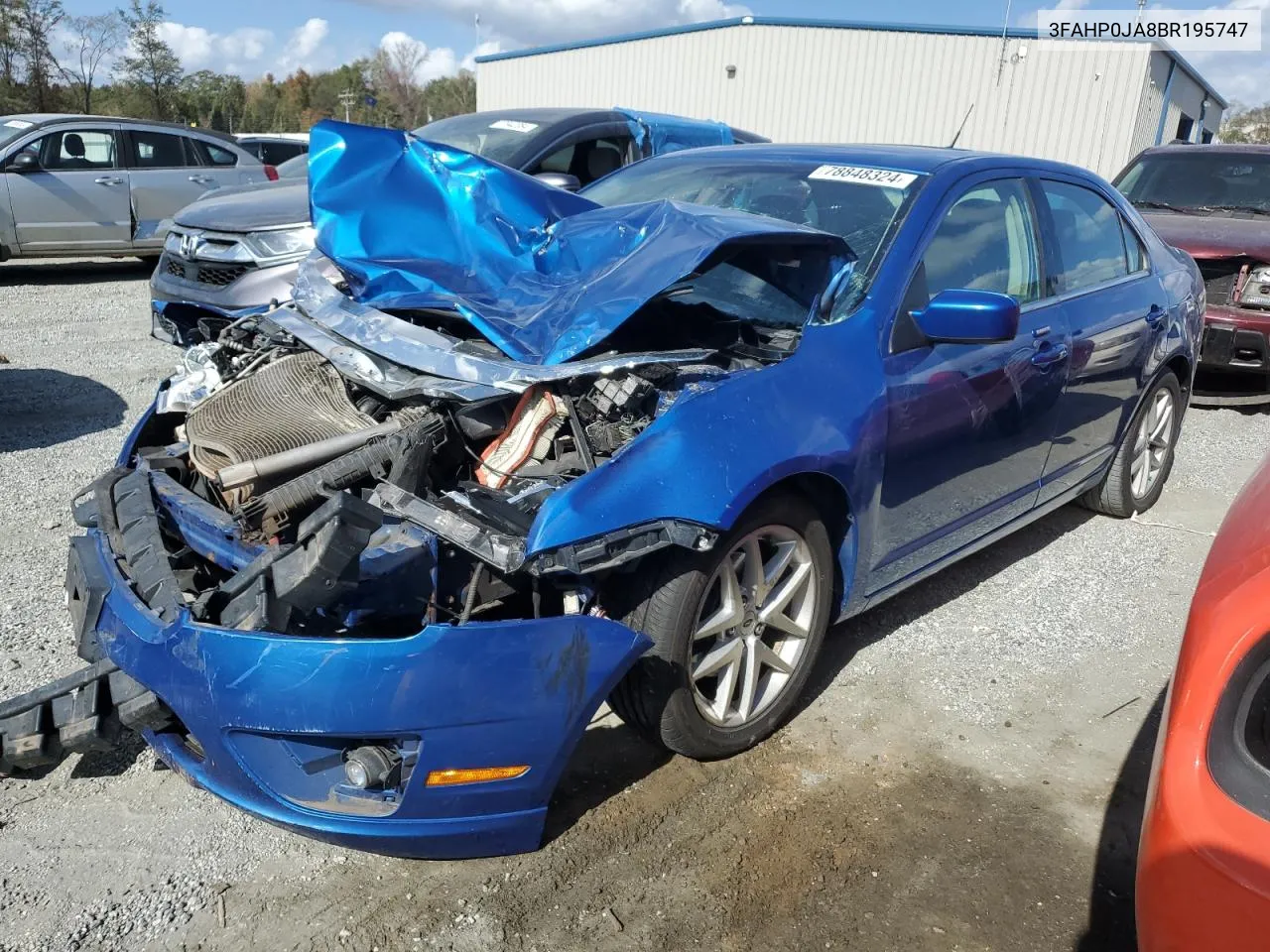 2011 Ford Fusion Sel VIN: 3FAHP0JA8BR195747 Lot: 78848324