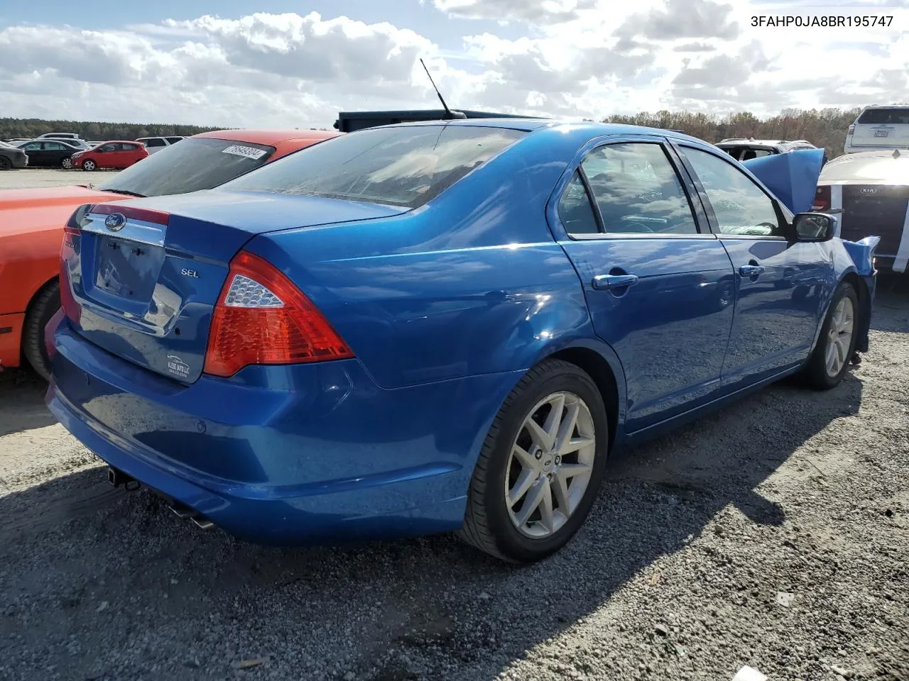 2011 Ford Fusion Sel VIN: 3FAHP0JA8BR195747 Lot: 78848324