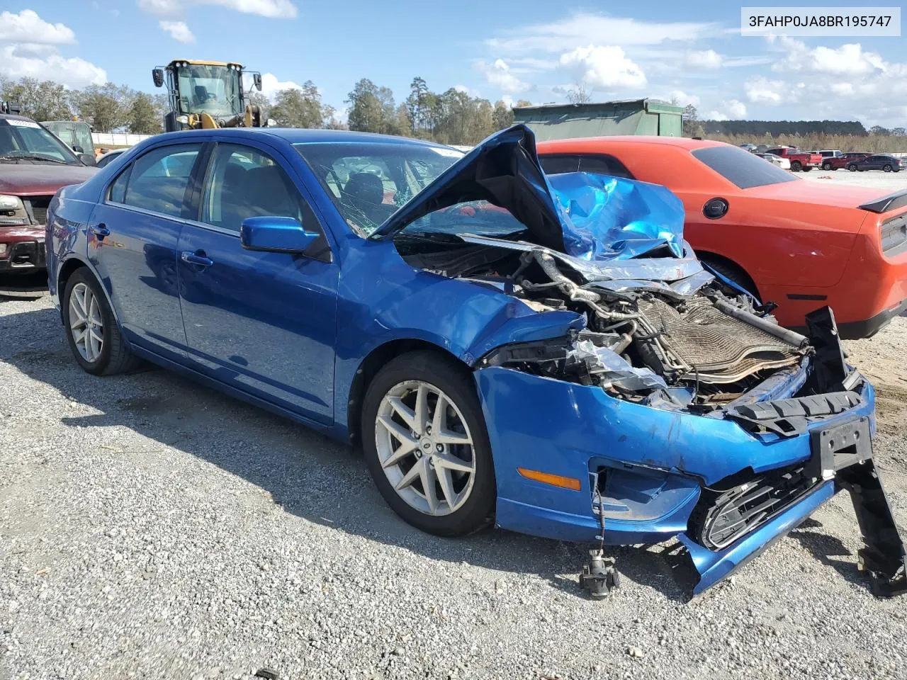 2011 Ford Fusion Sel VIN: 3FAHP0JA8BR195747 Lot: 78848324