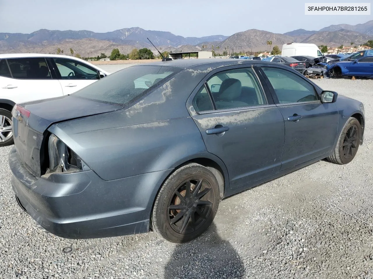 2011 Ford Fusion Se VIN: 3FAHP0HA7BR281265 Lot: 79078504