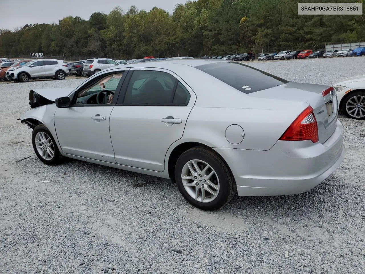 2011 Ford Fusion S VIN: 3FAHP0GA7BR318851 Lot: 79207274