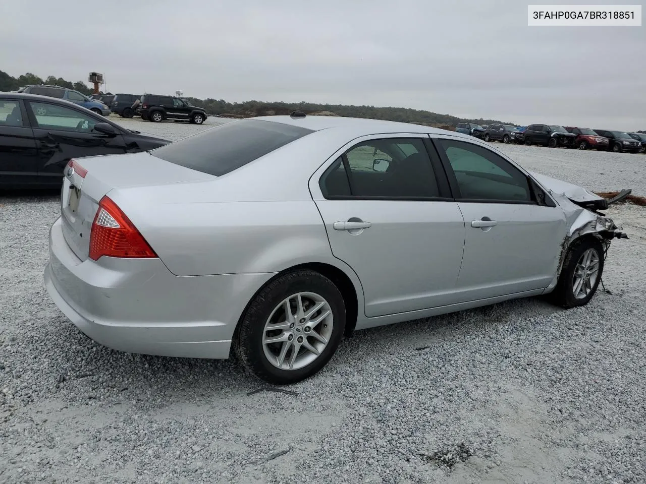 2011 Ford Fusion S VIN: 3FAHP0GA7BR318851 Lot: 79207274