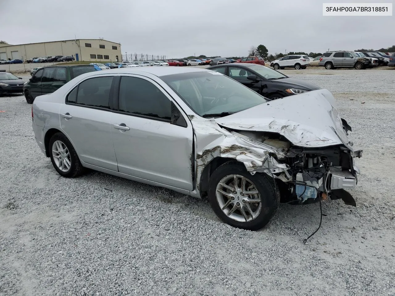 2011 Ford Fusion S VIN: 3FAHP0GA7BR318851 Lot: 79207274