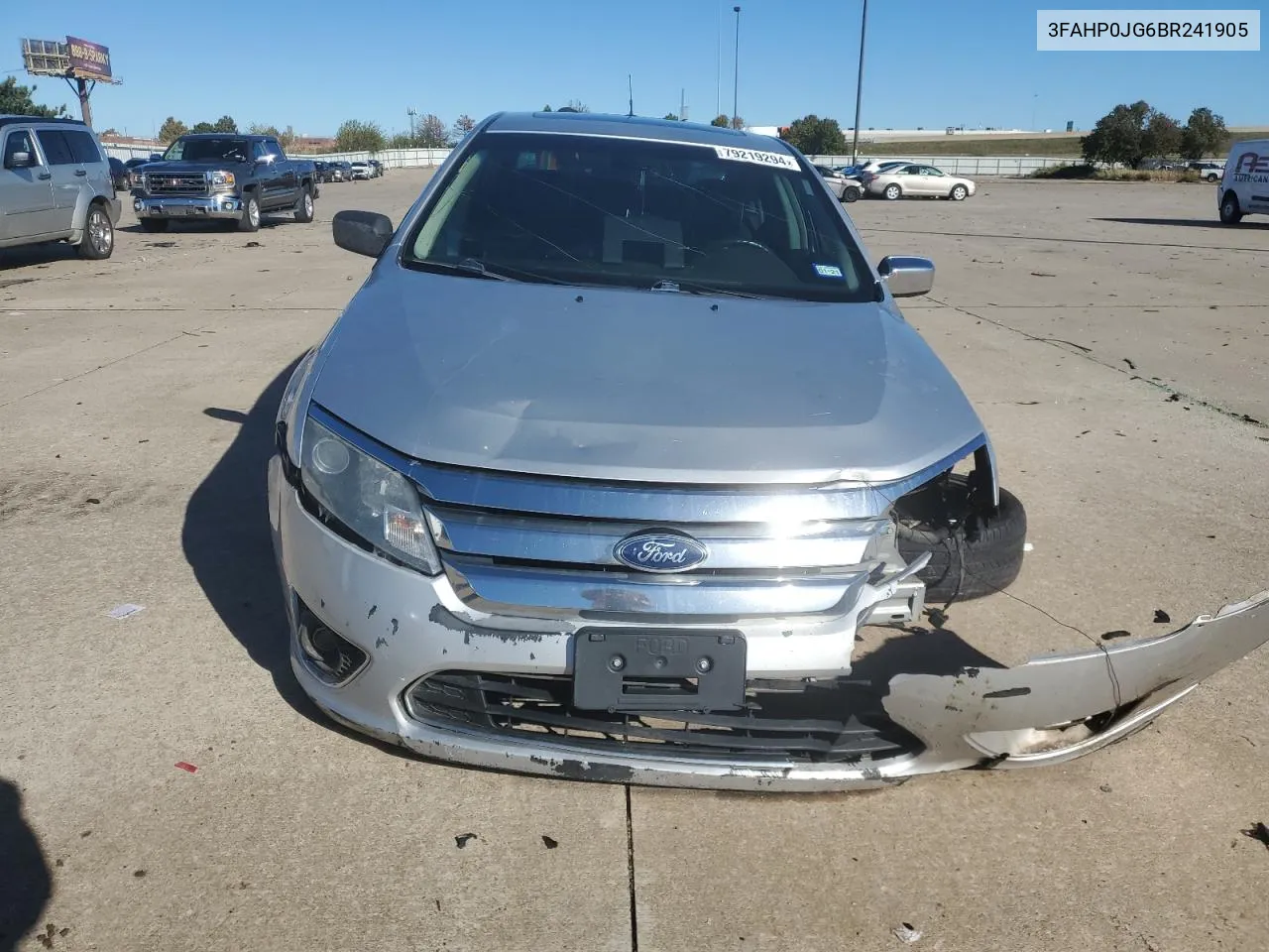 2011 Ford Fusion Sel VIN: 3FAHP0JG6BR241905 Lot: 79219294