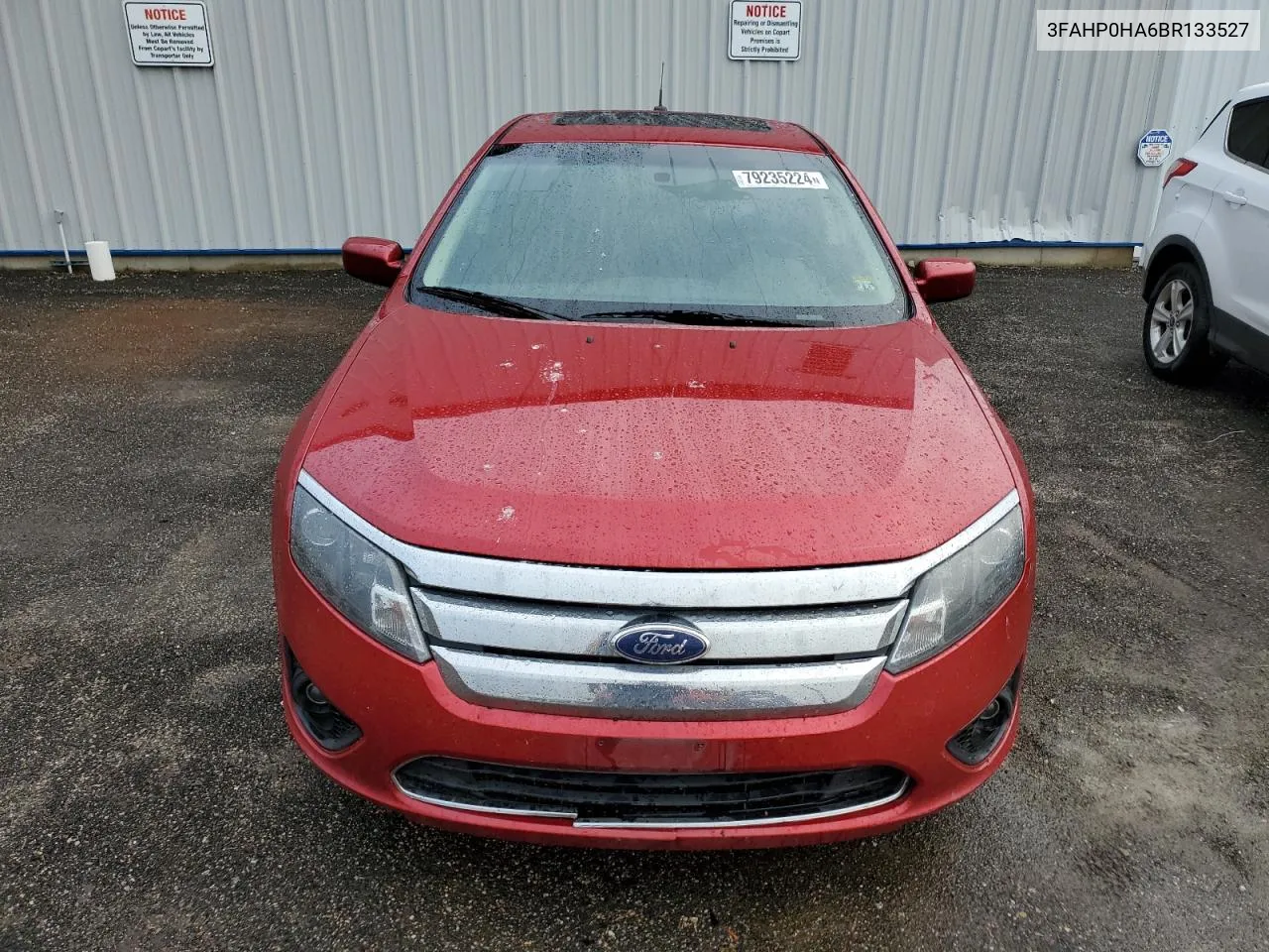 2011 Ford Fusion Se VIN: 3FAHP0HA6BR133527 Lot: 79235224