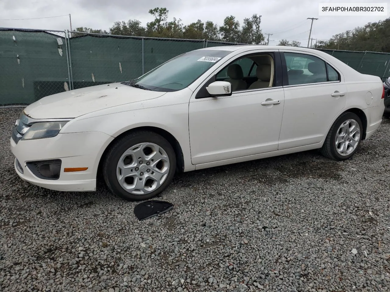 2011 Ford Fusion Se VIN: 3FAHP0HA0BR302702 Lot: 79355604