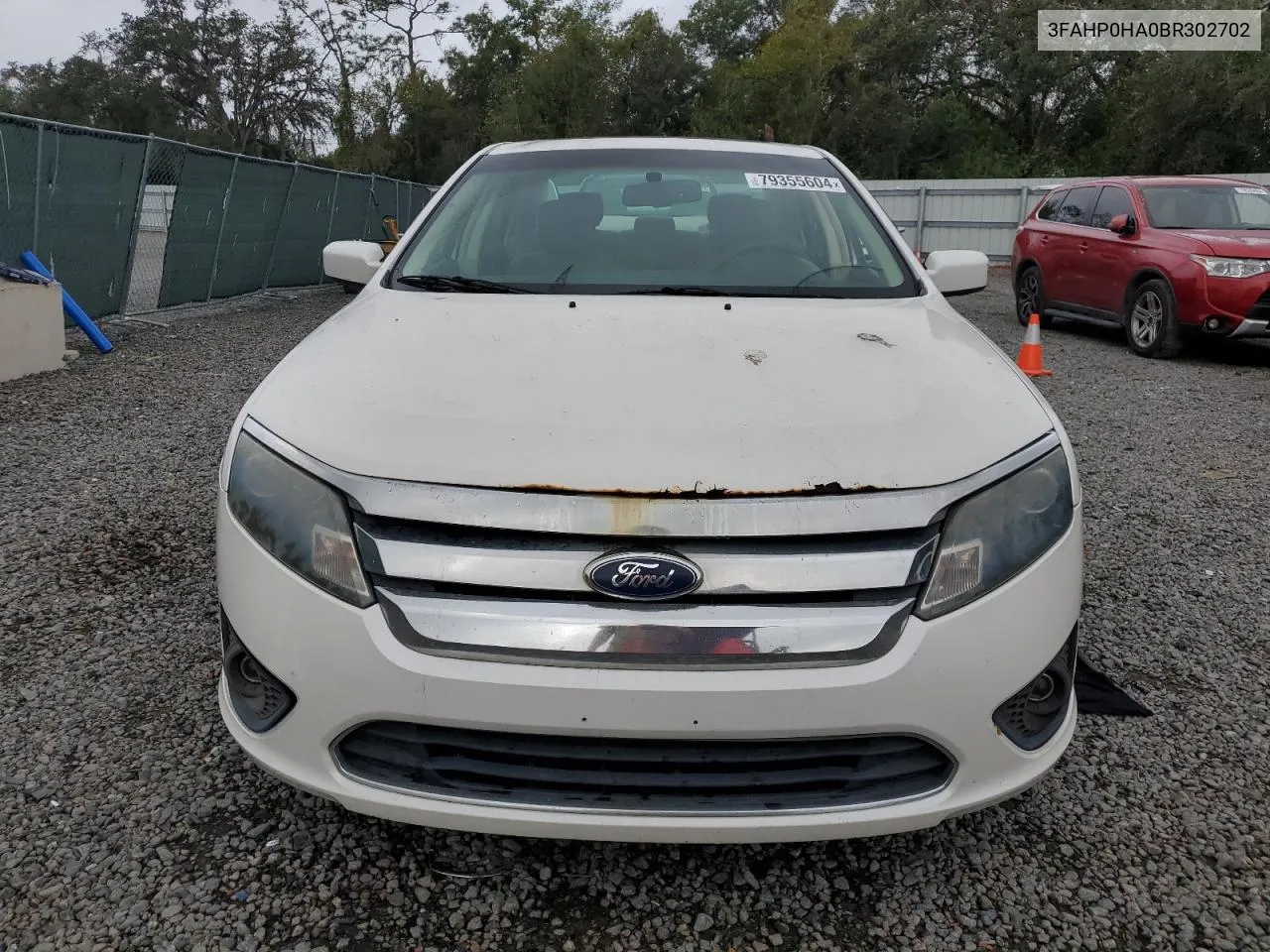 2011 Ford Fusion Se VIN: 3FAHP0HA0BR302702 Lot: 79355604