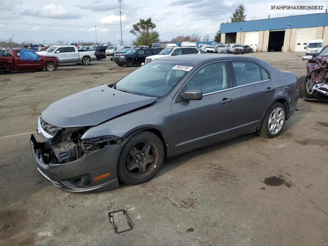 2011 Ford Fusion Se VIN: 3FAHP0HAXBR260832 Lot: 79633784