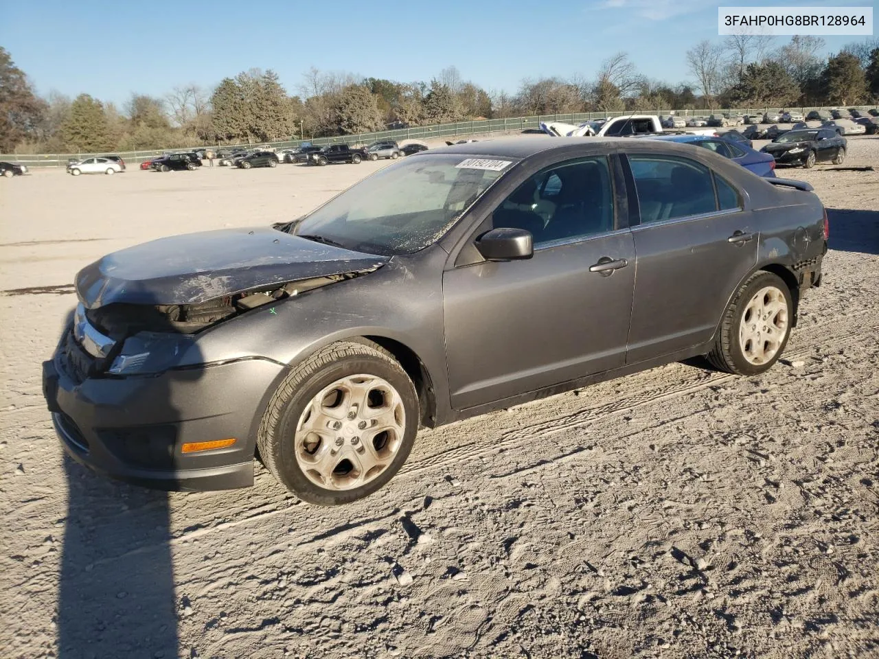 2011 Ford Fusion Se VIN: 3FAHP0HG8BR128964 Lot: 80192704