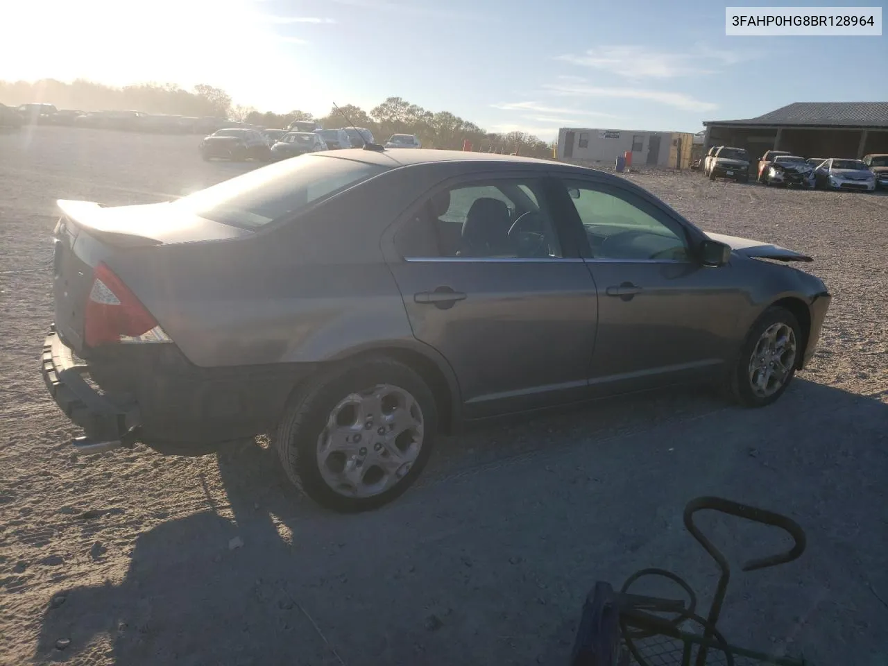 2011 Ford Fusion Se VIN: 3FAHP0HG8BR128964 Lot: 80192704